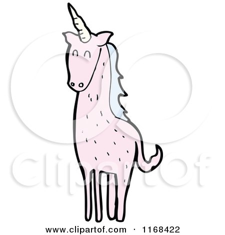Cartoon of a Unicorn - Royalty Free Vector Illustration by lineartestpilot