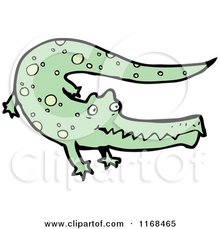 Cartoon of a Crocodile - Royalty Free Vector Illustration by lineartestpilot