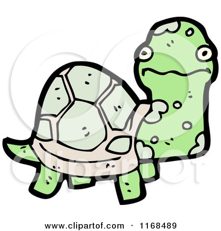 Cartoon of a Turtle - Royalty Free Vector Illustration by lineartestpilot