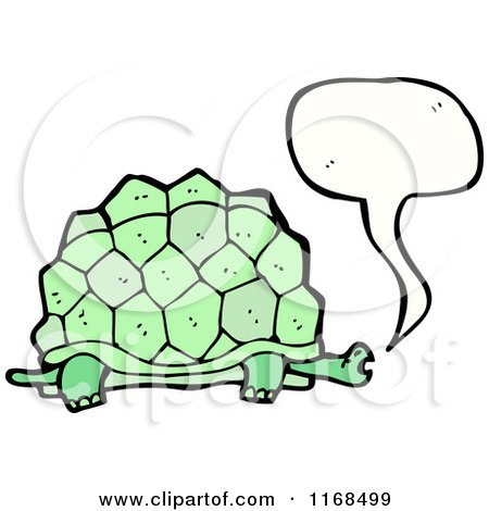 Cartoon of a Talking Tortoise - Royalty Free Vector Illustration by lineartestpilot
