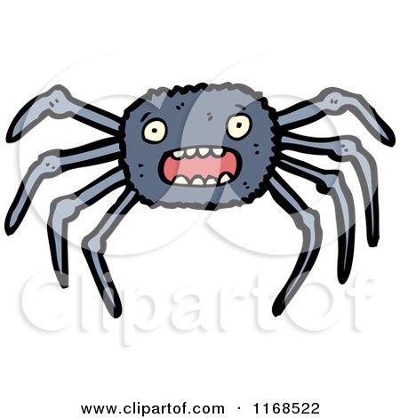 Cartoon of a Spider - Royalty Free Vector Illustration by lineartestpilot