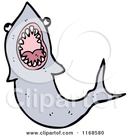 Cartoon of a Shark - Royalty Free Vector Illustration by lineartestpilot