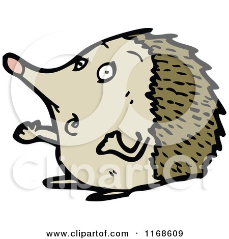 Cartoon of a Hedgehog - Royalty Free Vector Illustration by lineartestpilot