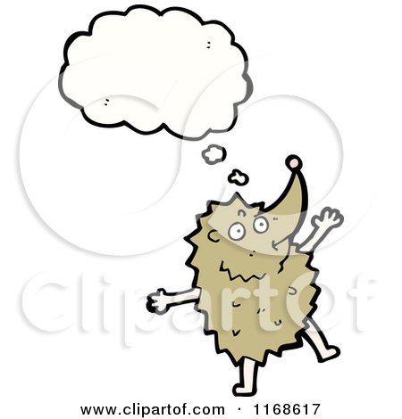 Cartoon of a Thinking Hedgehog - Royalty Free Vector Illustration by lineartestpilot
