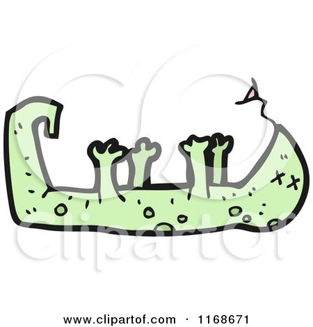 Cartoon of a Dead Lizard - Royalty Free Vector Illustration by lineartestpilot