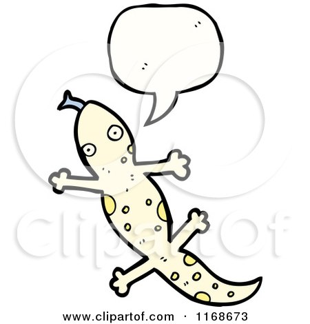 Cartoon of a Talking Lizard - Royalty Free Vector Illustration by lineartestpilot