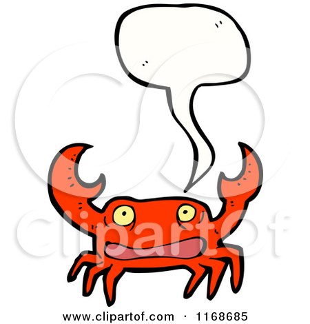 Cartoon of a Talking Crab - Royalty Free Vector Illustration by lineartestpilot