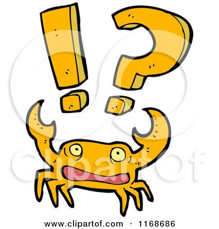 Cartoon of a Surprised Crab - Royalty Free Vector Illustration by lineartestpilot