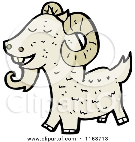 Cartoon of a Goat - Royalty Free Vector Illustration by lineartestpilot