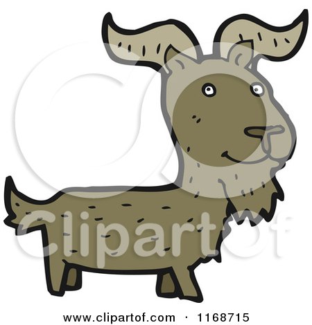Cartoon of a Goat - Royalty Free Vector Illustration by lineartestpilot