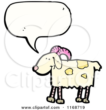 Cartoon of a Talking Goat - Royalty Free Vector Illustration by lineartestpilot