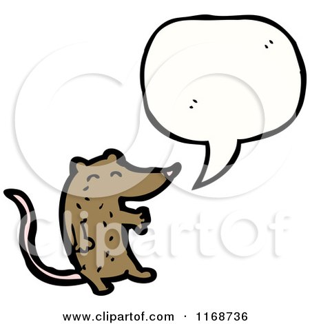 Cartoon of a Talking Brown Rat - Royalty Free Vector Illustration by lineartestpilot