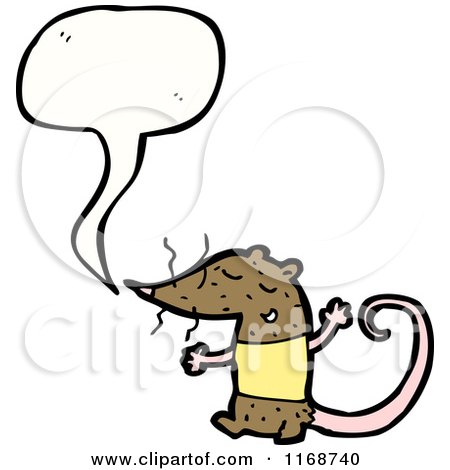 Cartoon of a Talking Brown Rat - Royalty Free Vector Illustration by lineartestpilot