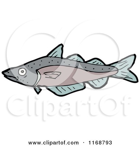 Cartoon of a Fish - Royalty Free Vector Illustration by lineartestpilot