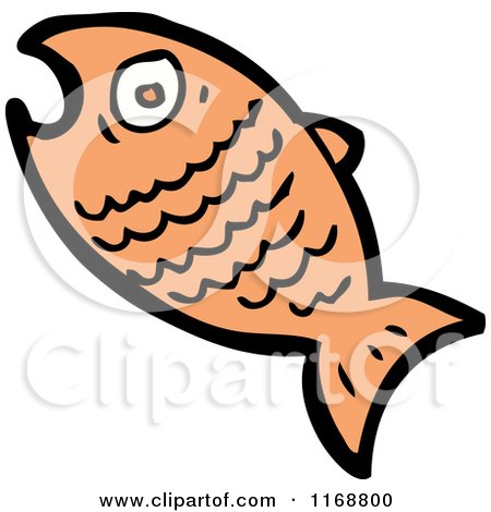 Cartoon of a Goldfish - Royalty Free Vector Illustration by lineartestpilot