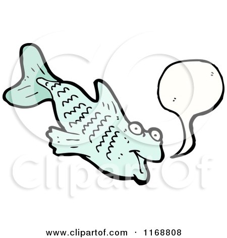 Cartoon of a Talking Fish - Royalty Free Vector Illustration by lineartestpilot