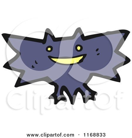 Cartoon of a Vampire Bat - Royalty Free Vector Illustration by lineartestpilot