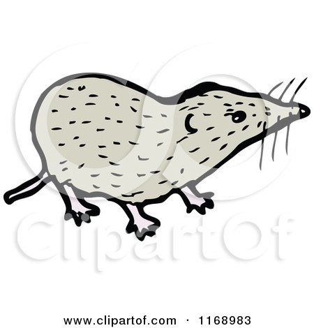 Cartoon of a Brown Mouse - Royalty Free Vector Illustration by lineartestpilot