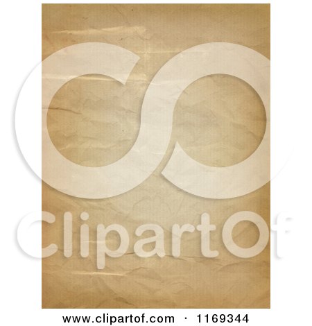 Clipart of an Aged Crumpled Paper Background - Royalty Free CGI Illustration by KJ Pargeter
