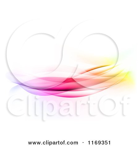 Clipart of a Background of Flowing Colors over White - Royalty Free Vector Illustration by KJ Pargeter