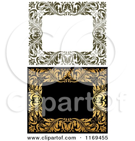 Clipart of Frames of Ornate Vines with Copyspace 3 - Royalty Free Vector Illustration by Vector Tradition SM