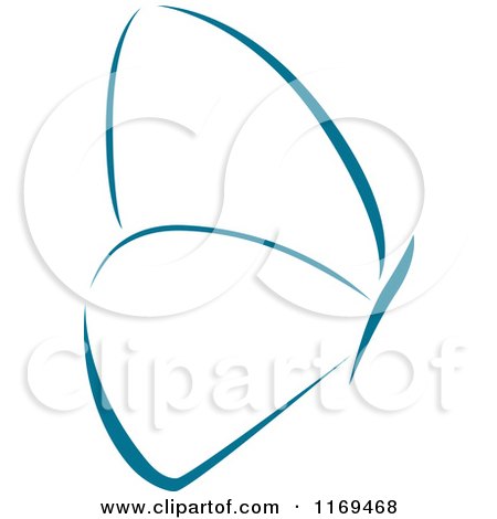 Clipart of a Teal Butterfly - Royalty Free Vector Illustration by Vector Tradition SM