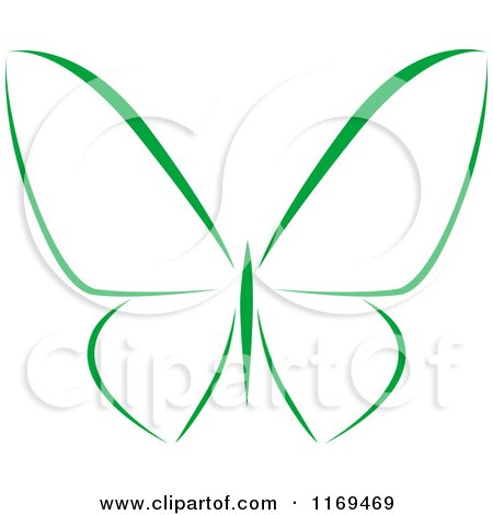 Clipart of a Green Butterfly - Royalty Free Vector Illustration by Vector Tradition SM