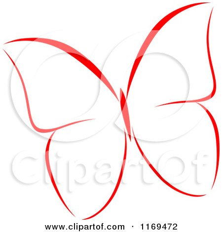 Clipart of a Red Butterfly - Royalty Free Vector Illustration by Vector Tradition SM