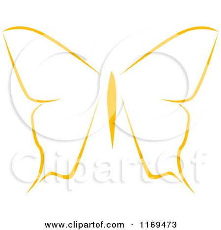 Clipart of a Yellow Butterfly 2 - Royalty Free Vector Illustration by Vector Tradition SM