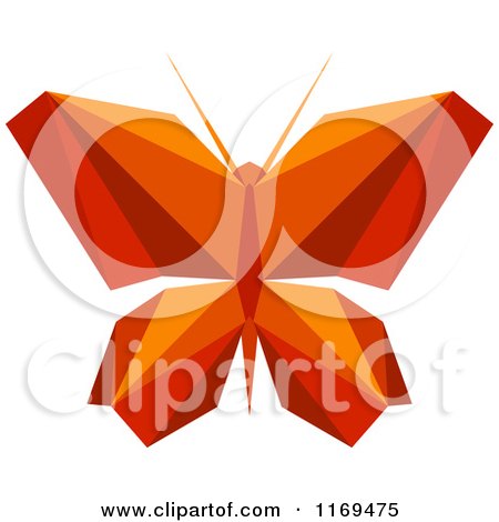 Clipart of an Origami Butterfly - Royalty Free Vector Illustration by Vector Tradition SM