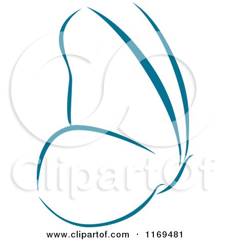Clipart of a Teal Butterfly 3 - Royalty Free Vector Illustration by Vector Tradition SM