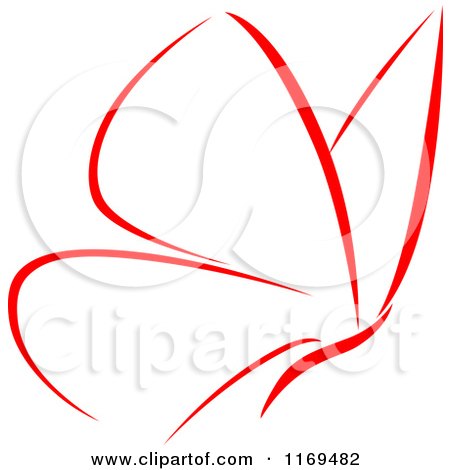 Clipart of a Red Butterfly 2 - Royalty Free Vector Illustration by Vector Tradition SM