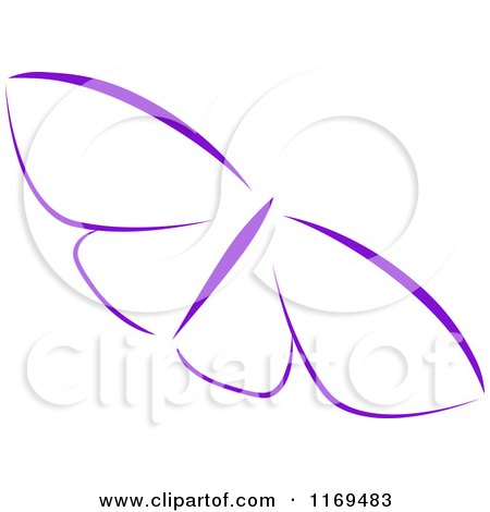 Clipart of a Purple Butterfly - Royalty Free Vector Illustration by Vector Tradition SM