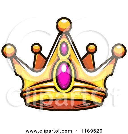 Clipart of a Gold Crown Adorned with Gems 2 - Royalty Free Vector Illustration by Vector Tradition SM