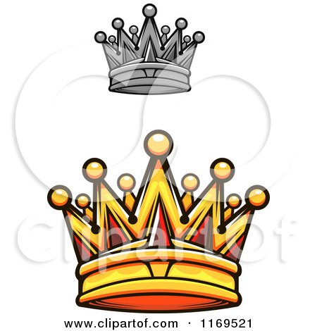 Clipart of Crowns Adorned with Gems 2 - Royalty Free Vector Illustration by Vector Tradition SM