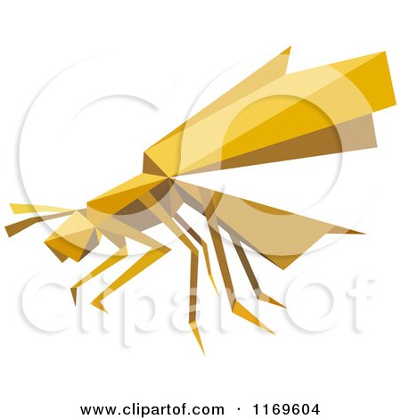 Clipart of an Origami Wasp - Royalty Free Vector Illustration by Vector Tradition SM
