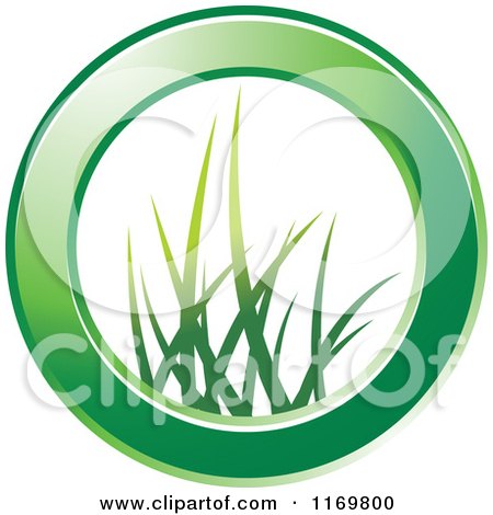 Clipart of a Green Ring with Grass in the Center - Royalty Free Vector Illustration by Lal Perera
