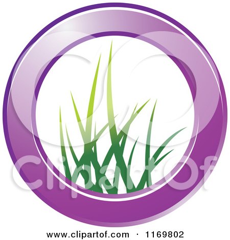 Clipart of a Purple Ring with Grass in the Center - Royalty Free Vector Illustration by Lal Perera