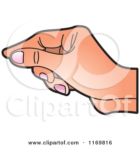 Clipart of a Womans Hand Reaching - Royalty Free Vector Illustration by Lal Perera