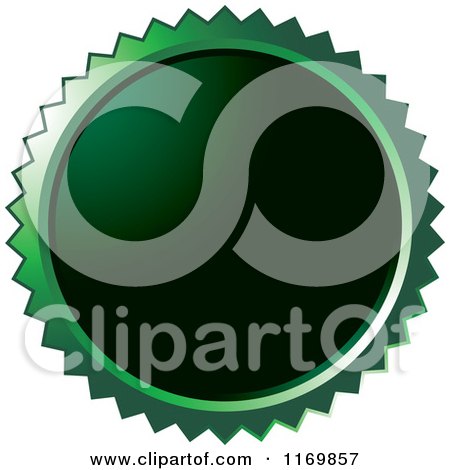 Clipart of a Green Seal Design - Royalty Free Vector Illustration by Lal Perera
