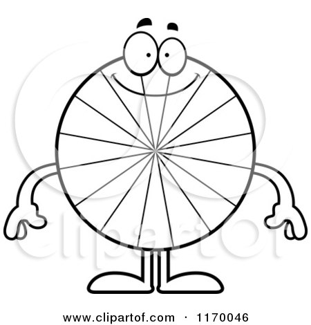 Cartoon of an Outlined Happy Peppermint Candy Mascot - Royalty Free Vector Clipart by Cory Thoman