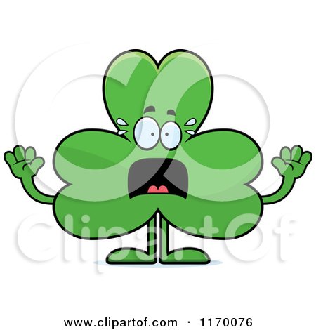 Cartoon of a Screaming Shamrock Mascot - Royalty Free Vector Clipart by Cory Thoman