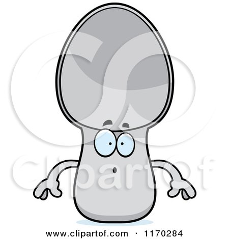 Cartoon of a Surprised Spoon Mascot - Royalty Free Vector Clipart by Cory Thoman
