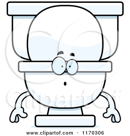 Cartoon of a Surprised Toilet Mascot - Royalty Free Vector Clipart by Cory Thoman