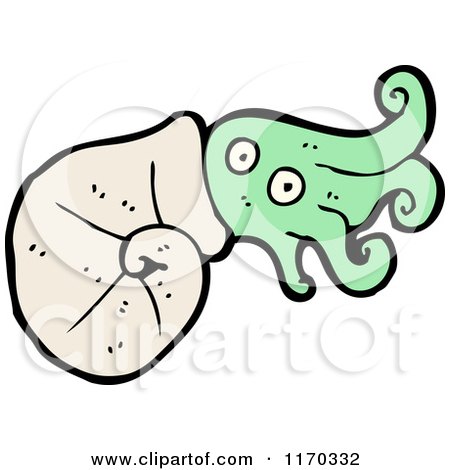 Cartoon of a Nautilus - Royalty Free Vector Illustration by lineartestpilot