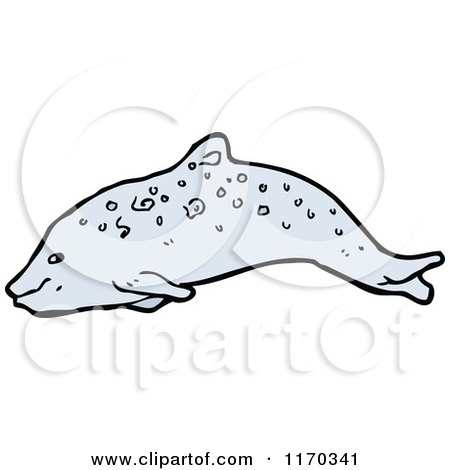 Cartoon of a Dolphin - Royalty Free Vector Illustration by lineartestpilot