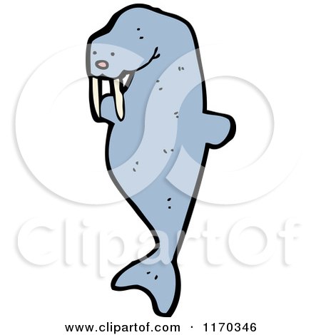 Cartoon of a Whale - Royalty Free Vector Illustration by lineartestpilot