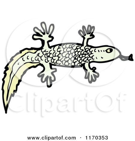 Cartoon of a Salamander - Royalty Free Vector Illustration by lineartestpilot