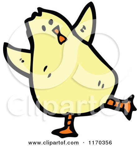 Cartoon of a Chick - Royalty Free Vector Illustration by lineartestpilot