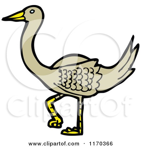 Cartoon of a Goose - Royalty Free Vector Illustration by lineartestpilot